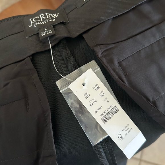 J.Crew COLLECTION Straight-leg essential pant wool blend 8 Black - Picture 4 of 5